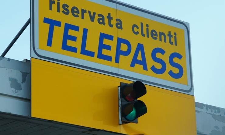 Telepass sign