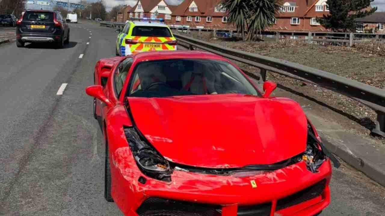 Ferrari 488 Italia dopo l'incidente