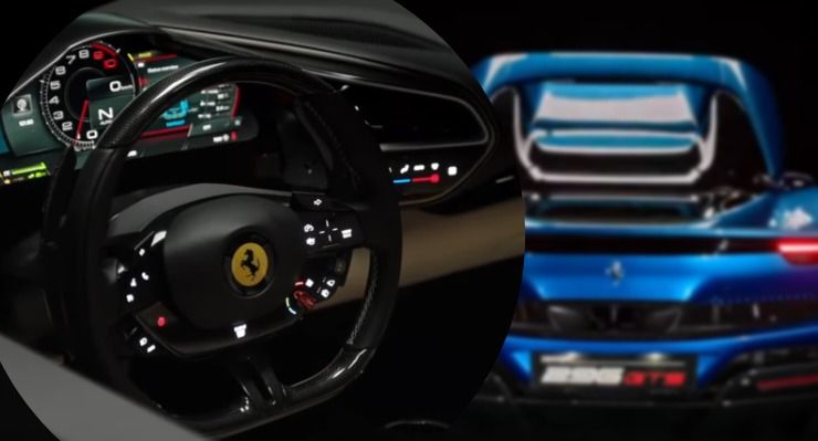 Ferrari 296 GTS Spider design de interiores