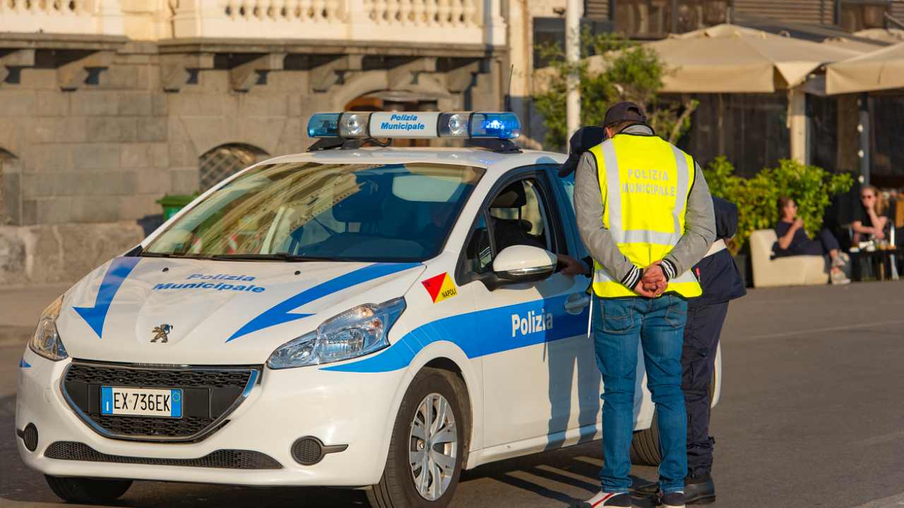 Posto di blocco Polizia Municipale