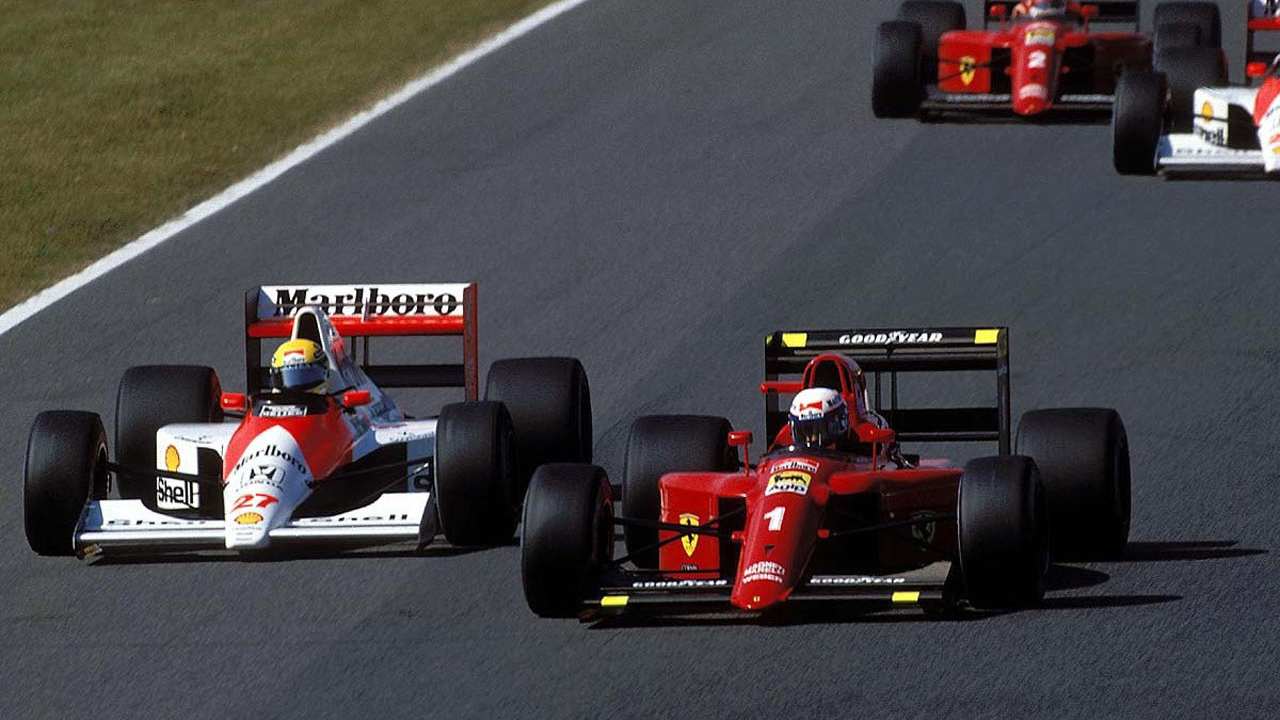 Senna Prost Suzuka 1990