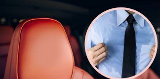 Camicia zuppa sudore sedile