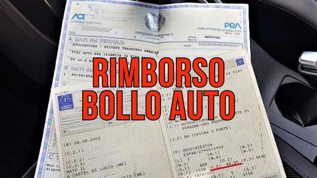 Rimborso bollo auto