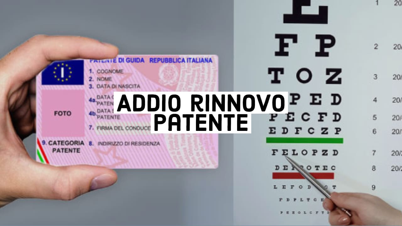 Addio rinnovo della patente