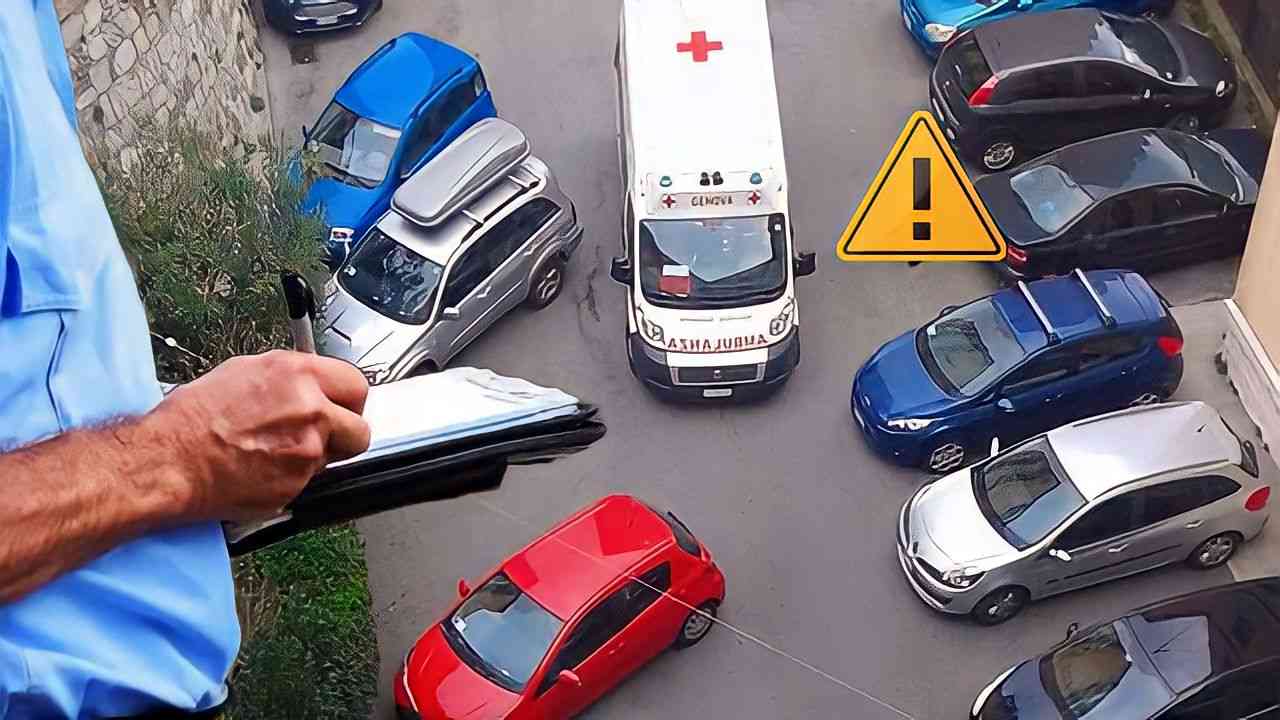 Multa ostacoli ambulanza