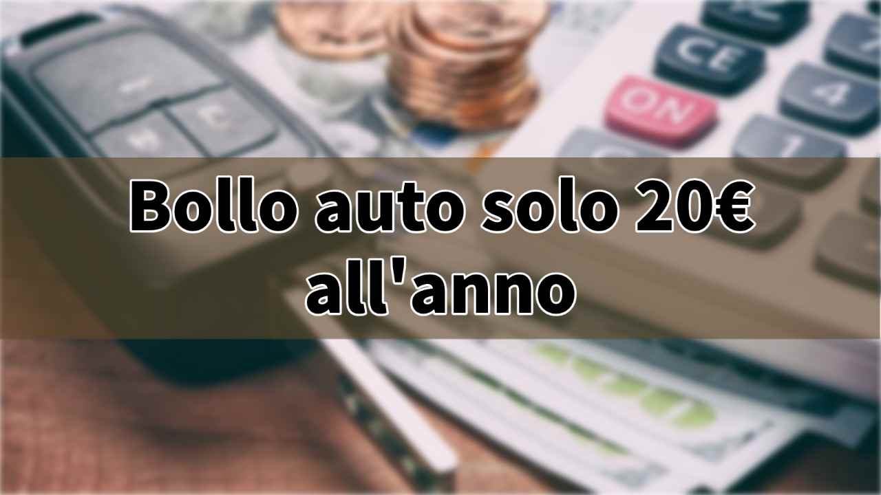 Bollo auto 20 euro 