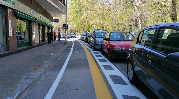 pista ciclabile via prati fiscali