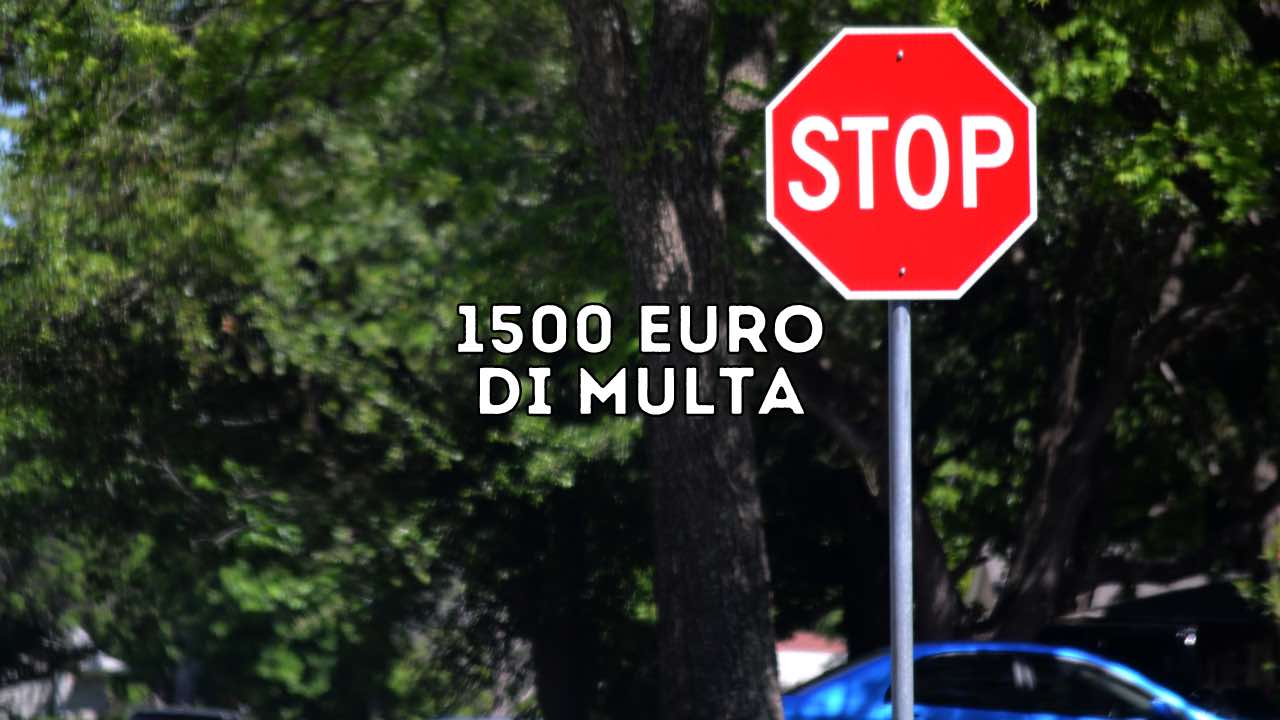 €1500 di multa