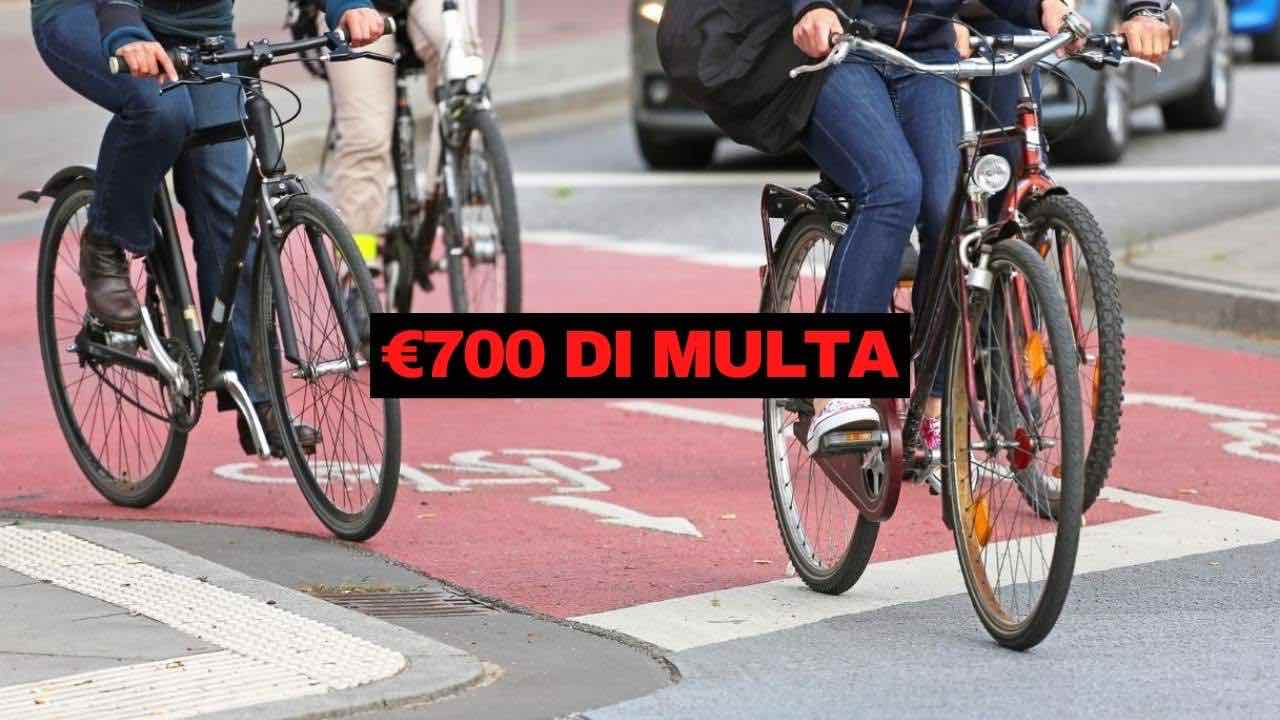 multa per tutti i ciclisti