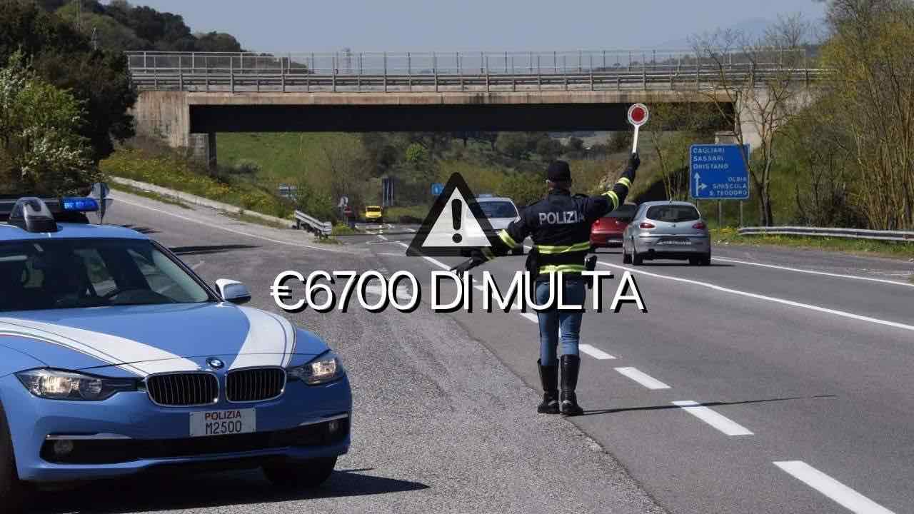 multa se trovano questo nella vettura