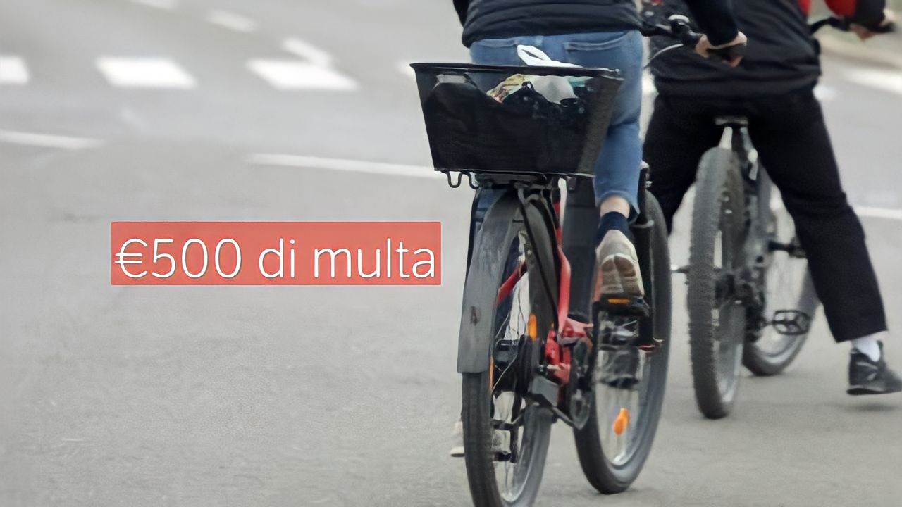 500 euro di multa