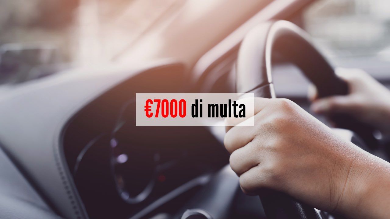 €7000 di multa 