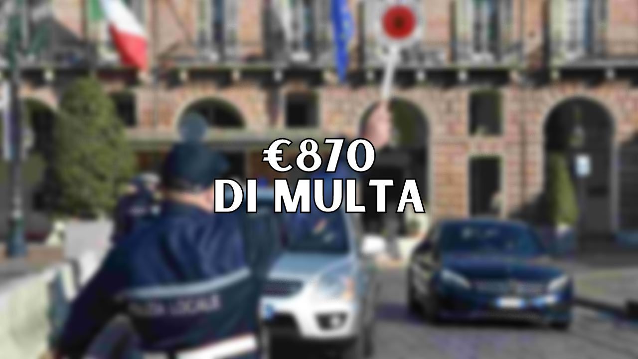€870 di multa
