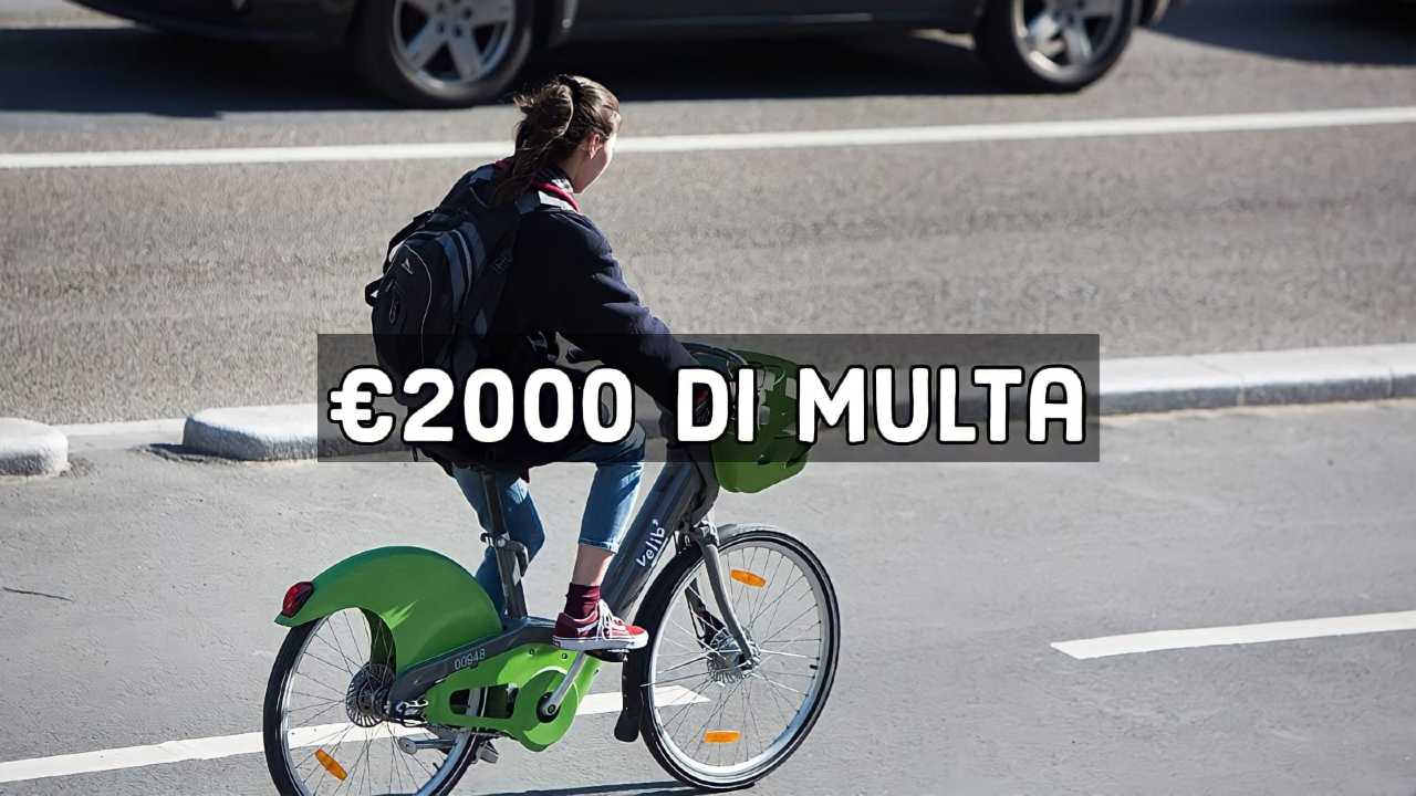 2000 euro di multa