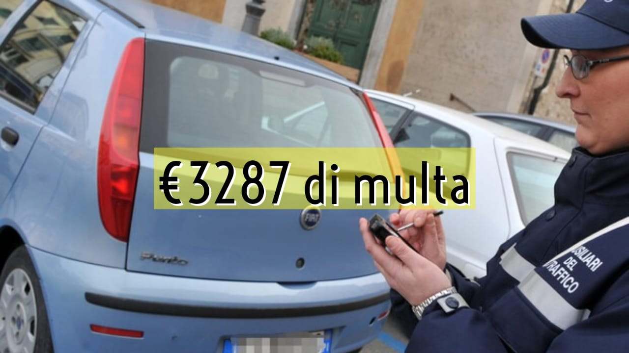 3287 euro di multa