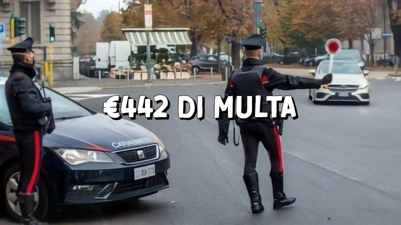 442 euro di multa