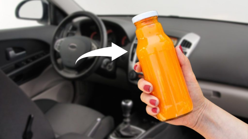 Succo di frutta in auto