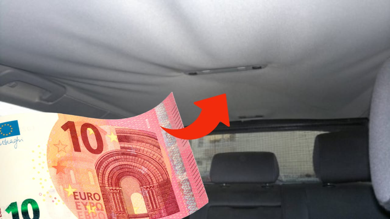 Tetto scollato dell'auto, ti bastano 10€ per risolvere il problema