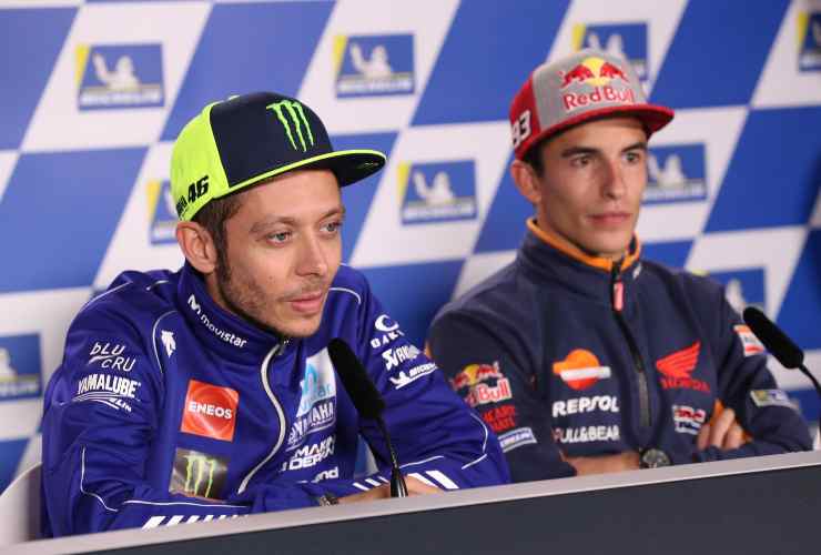 Valentino Rossi e Marc Marquez (Ansa)