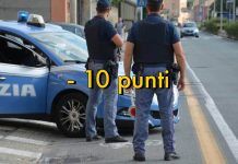 Codice della strada meno dieci punti