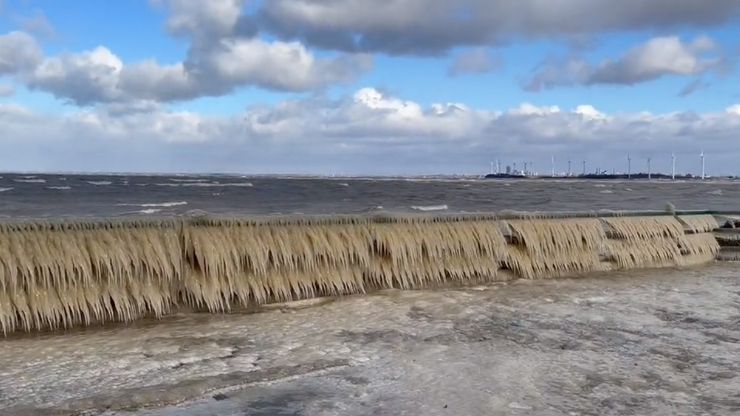 Lago Erie Stato di New York - freddo glaciale