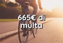 Multa in bicicletta