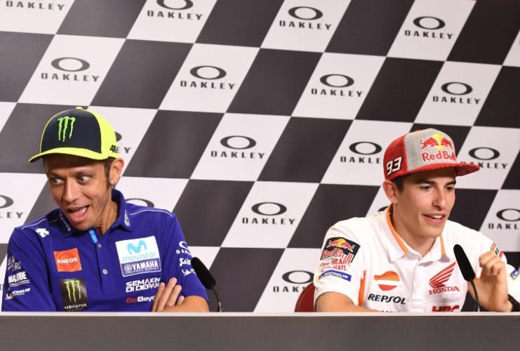 Valentino Rossi e Marc Marquez (Ansa)