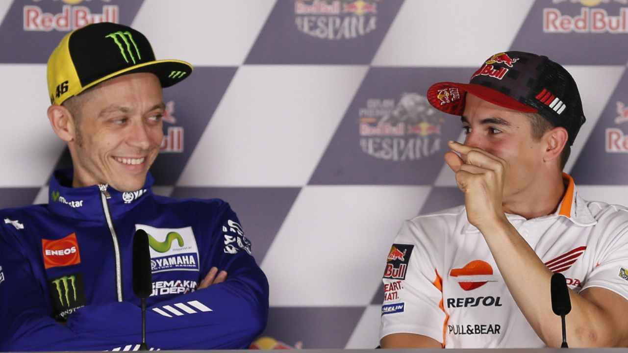 Valentino Rossi e Marc Marquez (Ansa)