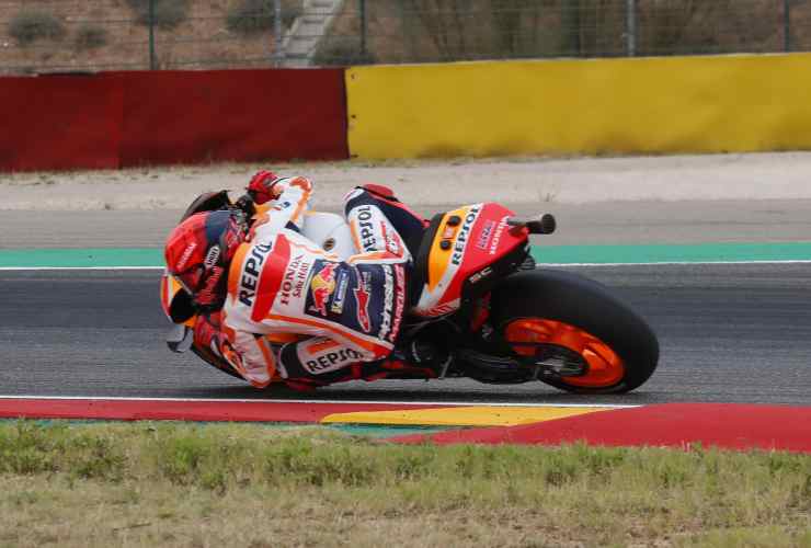 Marc Marquez sulla Honda RC-V (Ansa)