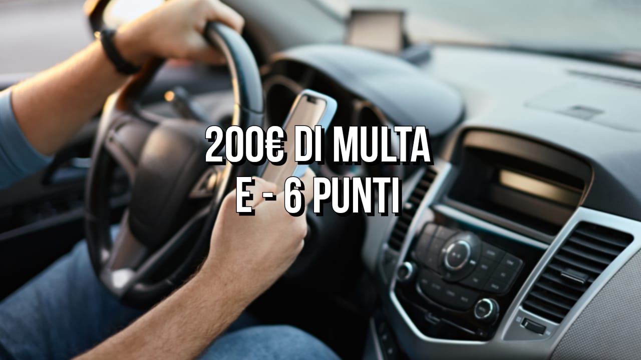 Multa per il telefono in auto