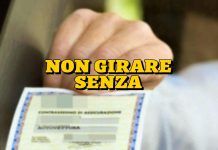 Non girare senza assicurazione