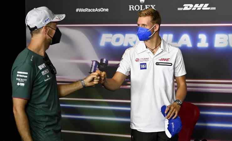 Sebastian Vettel e Mick Schumacher